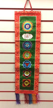 Laden Sie das Bild in den Galerie-Viewer, Tibetisches Chakra Besticktes Banner Wandbehang Altar Meditation Feng Shui
