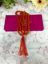 Load image into Gallery viewer, Orange Glass Japa Mala Buddhism Buddhist Meditation 8 mm-OsirisTradingUK