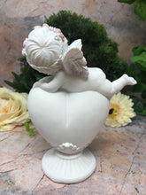 Load image into Gallery viewer, Guardian Angel Figurine Cherub on Heart Statue Ornament Sculpture Gift-Collectables:Fantasy, Myth & Magic:Mythical Creatures:Angels-OsirisTradingUK