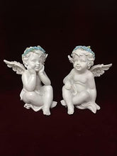 Charger l'image dans la galerie, Pair of Beautiful Baby Angel Cherubs Daydreaming Ornament-Collectables:Fantasy, Myth & Magic:Mythical Creatures:Angels-OsirisTradingUK