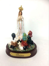 Laden Sie das Bild in den Galerie-Viewer, Blessed Virgin Mary Sculpture Our Lady of Fatima with Children Statue Figurine-OsirisTradingUK