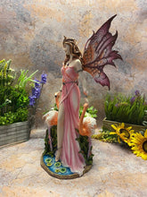 Load image into Gallery viewer, Large Fairy and Flamingo Companion Sculpture Statue Mythical Creatures Figure