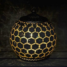 Load image into Gallery viewer, Moroccan Style LED Glass Lantern Lights Home Decoration Ornament-OsirisTradingUK
