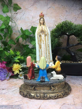Load image into Gallery viewer, Blessed Virgin Mary Our Lady of Fatima with Children Statue Ornament Figurine