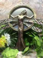Load image into Gallery viewer, Dragonfly Lady Art Nouveau Wall Mirror Home Decoration Bronze Effect Sculpture-OsirisTradingUK