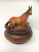 Charger l'image dans la galerie, Coffret à bijoux rond en forme de cheval, sculpture décorative, cachette secrète, cadeau équestre