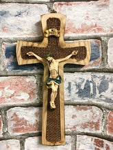 Load image into Gallery viewer, Wooden Crucifix Hanging Wall Cross Resin Corpus Christi Jesus Christ Religious