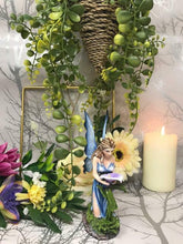 Laden Sie das Bild in den Galerie-Viewer, Blue Lilly Flower Fairy Statuette Figurine Ornament Sculpture Figure-OsirisTradingUK