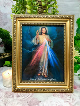 Laden Sie das Bild in den Galerie-Viewer, Laminiertes gerahmtes Bild Göttliche Barmherzigkeit Jesus Christentum Religiöse Wanddekoration