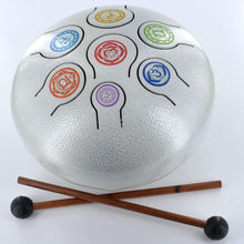 Load image into Gallery viewer, Happy Drum Mallet White Steel Tongue Drum 7 Note Chakra Reiki Healing-OsirisTradingUK