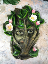 Load image into Gallery viewer, Green Goddess Wall Plaque Wiccan Pagan Decor Gaia Collection Ornament