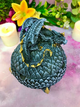 Load image into Gallery viewer, Stone Effect Dragon Guardian Ashtray with Lid Home Decoration Gothic Box-OsirisTradingUK