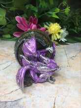 Load image into Gallery viewer, Comical Purple Dragon in Barrell Dragons Collection Ornament Gothic Decor-OsirisTradingUK