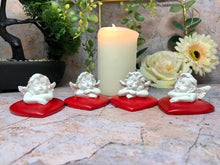 Load image into Gallery viewer, Set of Four Guardian Angel Cherub Sleeping on Hearts Statue Ornament Sculpture-Collectables:Fantasy, Myth & Magic:Mythical Creatures:Angels-OsirisTradingUK