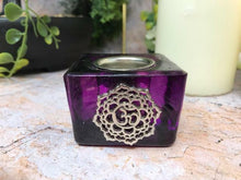 Load image into Gallery viewer, Small Crown Chakra Symbol Candle Holders Reiki Healing-OsirisTradingUK