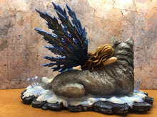 Load image into Gallery viewer, Large Fairy and Wolf Companion Sculpture Statue Mythical Creatures Figure Gift