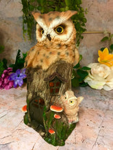Load image into Gallery viewer, Novelty Owls House with Led Light Figurine Statue Ornament Owl Gift-OsirisTradingUK