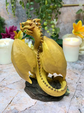 Charger l'image dans la galerie, Dragon Fleur Gardien Fantasy Figure Sculpture Mythique Statue Ornement Cadeau