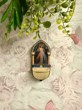 Load image into Gallery viewer, Luminous Divine Mercy Holy Water Font with Gold Foil Highlights Religious Gift-OsirisTradingUK