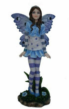 Load image into Gallery viewer, Blue Fairy with Butterfly Wings Figurine Fantasy Fairies Figure Mythical Gift