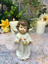 Load image into Gallery viewer, Guardian Angel Figurine Cherub Holding Candle Statue Ornament Sculpture-Collectables:Fantasy, Myth & Magic:Mythical Creatures:Angels-OsirisTradingUK