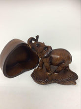Load image into Gallery viewer, Elephant Heart Shaped Trinket Box Ornament Sculpture Secret Stash Elephants-OsirisTradingUK