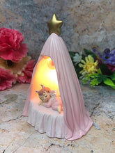Load image into Gallery viewer, Peaceful Angel Baby Girl Sleeping Sculpture Figurine Fantasy LED Light-OsirisTradingUK