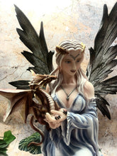 Laden Sie das Bild in den Galerie-Viewer, Large Fairy with Dragon Companion Sculpture Statue Mythical Creatures Figure-OsirisTradingUK