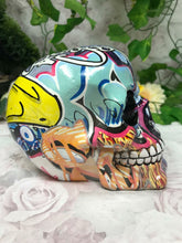 Load image into Gallery viewer, Novelty Graffiti Skull Ornament Figure Skulls Collection Sculpture Gothic Decor-OsirisTradingUK