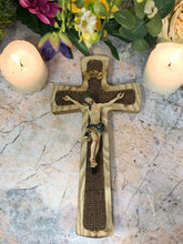 Load image into Gallery viewer, Wooden Crucifix Hanging Wall Cross Resin Corpus Christi Jesus Christ Religious
