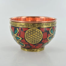 Load image into Gallery viewer, Flower of Life Copper Bowl Wicca Pagan Altar Celtic Decor Home Decoration Gift-OsirisTradingUK