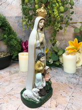 Load image into Gallery viewer, Blessed Virgin Mary Our Lady of Fatima with Children Statue Ornament Figurine-OsirisTradingUK