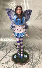 Load image into Gallery viewer, Blue Fairy with Butterfly Wings Figurine Fantasy Fairies Figure Mythical Gift