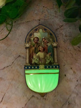 Load image into Gallery viewer, Luminous Holy Family Water Font Jesus Mary Joseph Wall Plaque Ornament