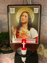 Load image into Gallery viewer, Large Electric Altar Sacred Heart of Jesus Religious Wall Decoration