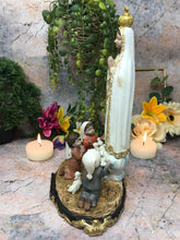 Load image into Gallery viewer, Blessed Virgin Mary Sculpture Our Lady of Fatima with Children Statue Figurine-OsirisTradingUK