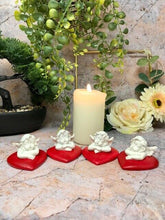Load image into Gallery viewer, Set of Four Guardian Angel Cherub Sleeping on Hearts Statue Ornament Sculpture-Collectables:Fantasy, Myth & Magic:Mythical Creatures:Angels-OsirisTradingUK