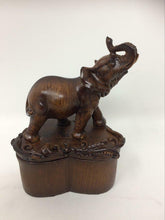 Load image into Gallery viewer, Elephant Heart Shaped Trinket Box Sculpture Ornament Secret Stash Elephants