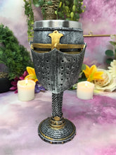Load image into Gallery viewer, Knight Helmet Goblet Templar Chalice Crusader Gothic Decor Medieval Style-OsirisTradingUK