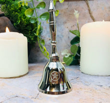 Laden Sie das Bild in den Galerie-Viewer, Silver Pentagram Bell Wiccan Supplies Pagan Gift Ritual Altar Pentacle-OsirisTradingUK