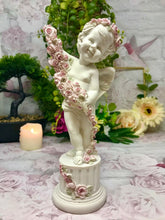 Load image into Gallery viewer, Guardian Angel Figurine Cherub Holding Flowers Statue Ornament Sculpture Gift-Collectables:Fantasy, Myth & Magic:Mythical Creatures:Angels-OsirisTradingUK