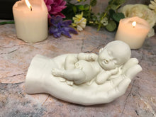 Load image into Gallery viewer, Pair of Beautiful Baby Angel Cherubs Resting in Hand Ornament Mothers Gift-Home, Furniture & DIY:Home Décor:Sculptures & Figurines-OsirisTradingUK