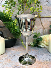 Load image into Gallery viewer, Silver Triple Moon Goddess Goblet Chalice Wiccan Altar Decoration Pagan Ritual