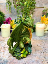 Load image into Gallery viewer, Dragon Flower Guardian Fantasy Figure Sculpture Mythical Statue Ornament Gift