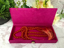 Load image into Gallery viewer, Orange Glass Japa Mala Buddhism Buddhist Meditation 8 mm-OsirisTradingUK