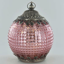 Laden Sie das Bild in den Galerie-Viewer, LED Light Pink Moroccan Style Lantern Home Decoration Ornament-OsirisTradingUK