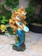 Load image into Gallery viewer, Mermaid with Shell Display Figurine Fantasy Marine Sea Ocean Creature Ornament-OsirisTradingUK
