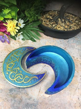 Load image into Gallery viewer, Blue Mystical Celtic Goddess Moon Box Celestial Altar Ornament Wicca Pagan-OsirisTradingUK