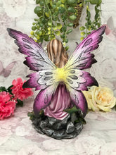 Load image into Gallery viewer, Wishing Well Fairy Holding Lotus Leaf Figurine Statue Ornament-OsirisTradingUK