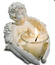 Load image into Gallery viewer, Set of White Cherub Sitting Around a Candle Holder-OsirisTradingUK
